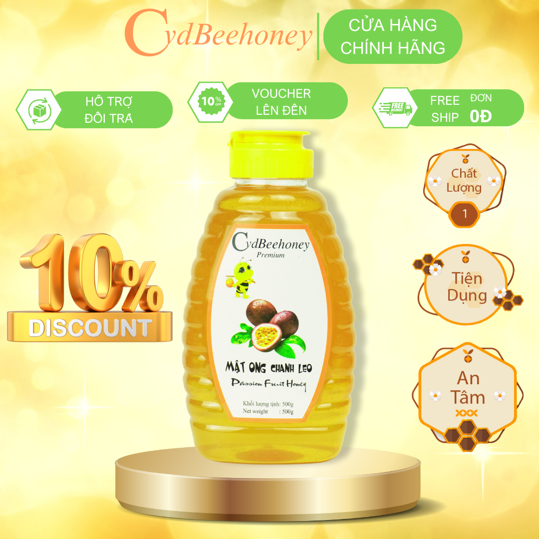 Mật Ong Chanh Leo 500g Cvdbeehoney - Passion fruit honey 500g Cvdbeehoney